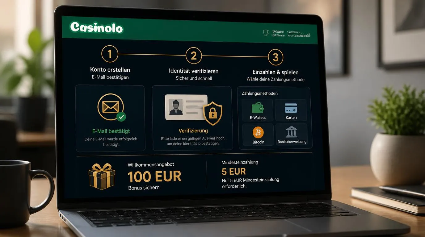 Spieler richtet ein Casino-Konto ein und wählt in der Kasse eine Zahlungsmethode aus