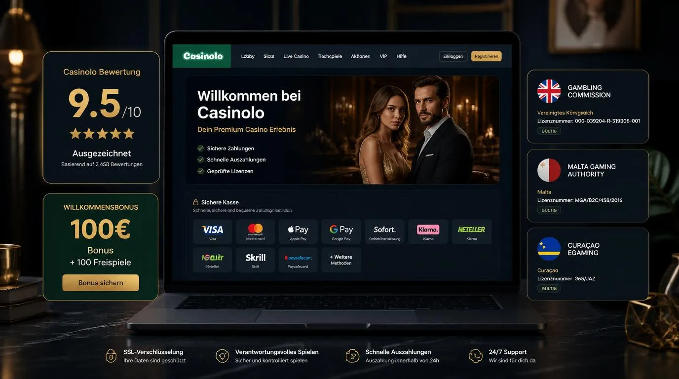 Casino-Bewertung mit internationaler Lizenzprüfung, 9,5 von 10 Punkten und Willkommensangebot